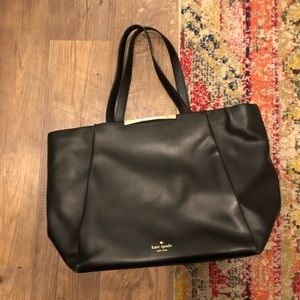 Kate Spade Large Black Leather Tote Bag